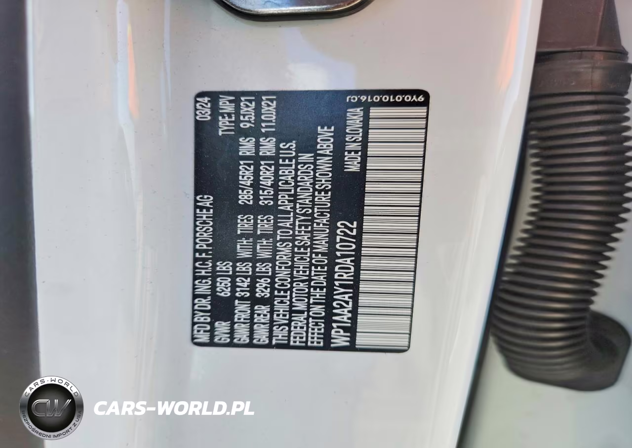 2024 Porsche Cayenne VIN:WP1AA2AY1RDA10722 - 13