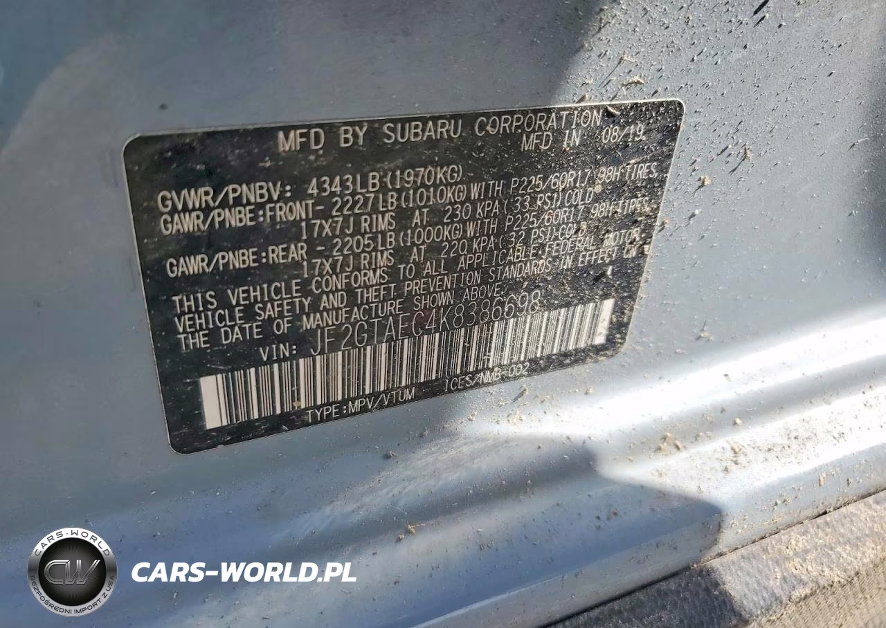 2019 Subaru Crosstrek Premium VIN:JF2GTAEC4K8386698 - 12