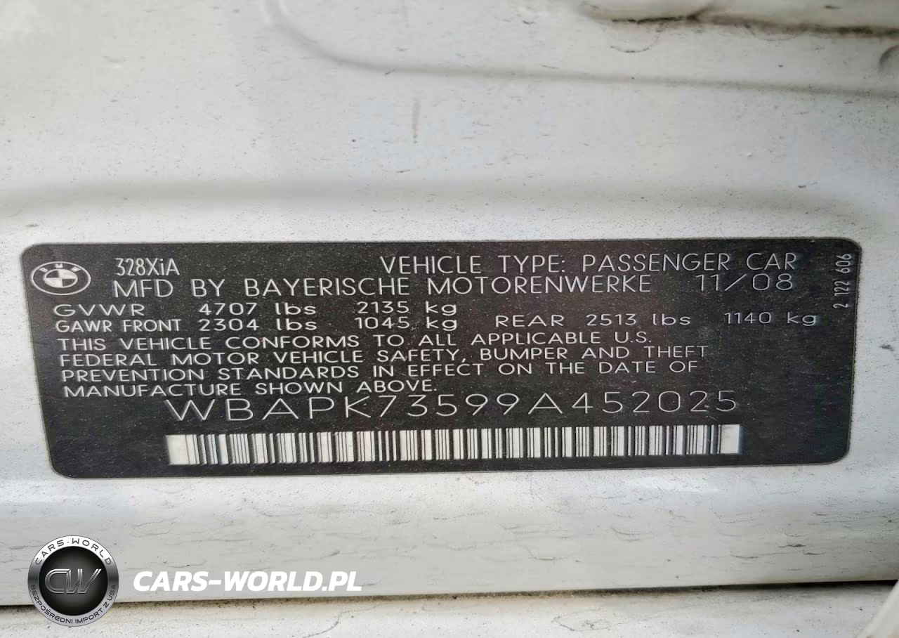2009 BMW 328 Xi VIN:WBAPK73599A452025 - 12