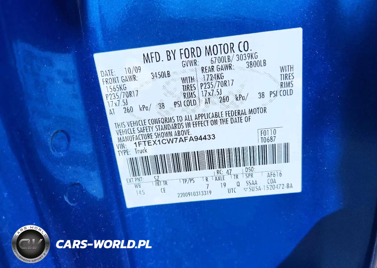 2010 Ford F150 Super Cab VIN:1FTEX1CW7AFA94433 - 12