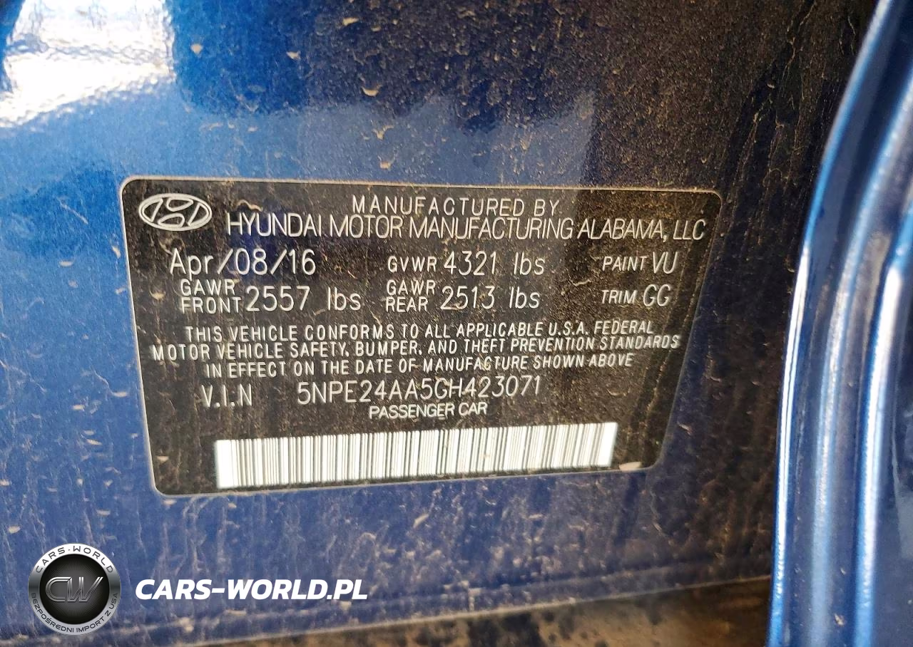 2016 Hyundai Sonata Eco VIN:5NPE24AA5GH423071 - 12
