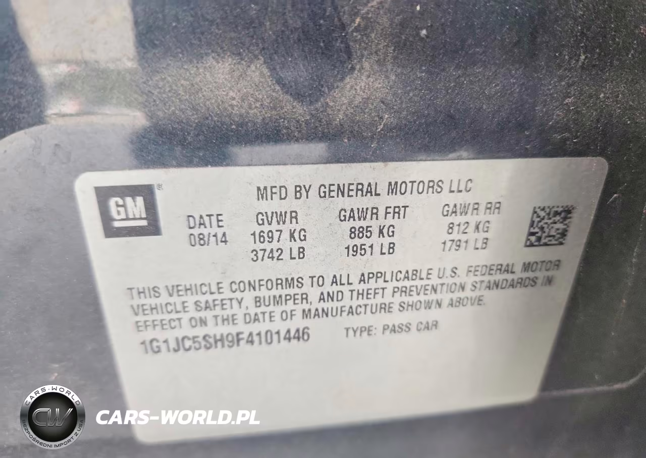 2015 Chevrolet Sonic Lt VIN:1G1JC5SH9F4101446 - 12