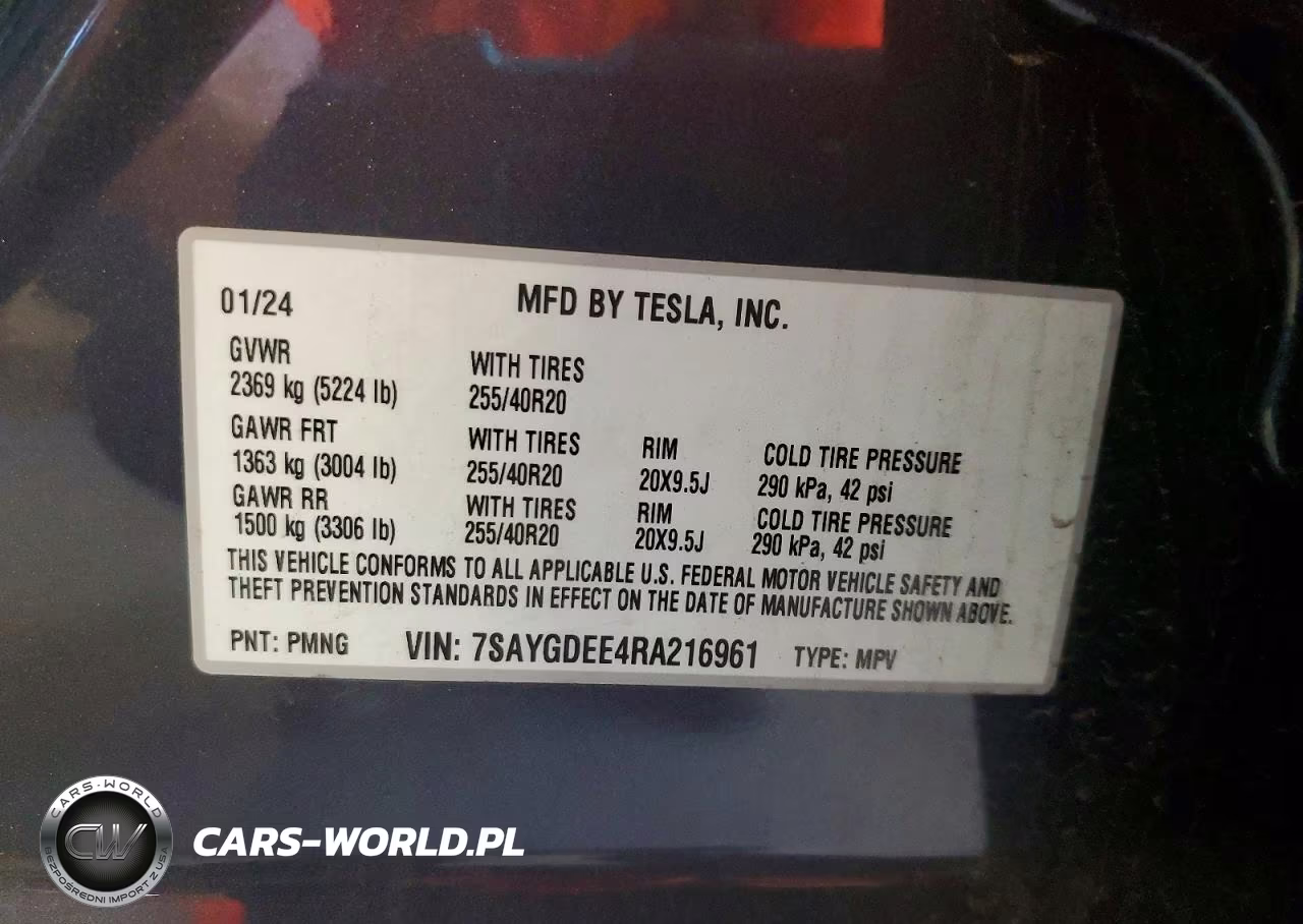 2024 Tesla Model Y VIN:7SAYGDEE4RA216961 - 13