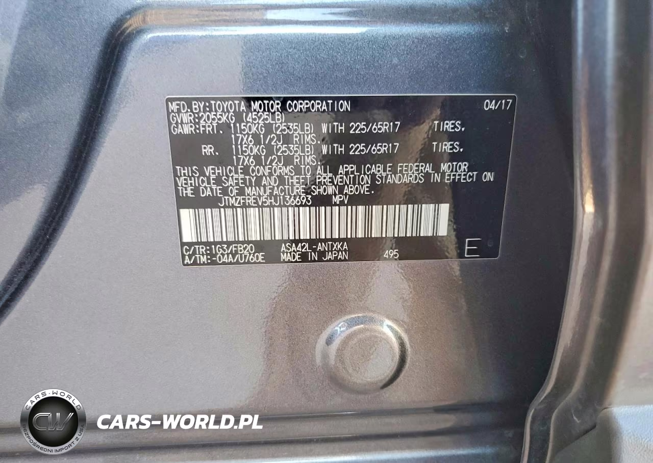 2017 Toyota Rav4 Le VIN:JTMZFREV5HJ136693 - 13