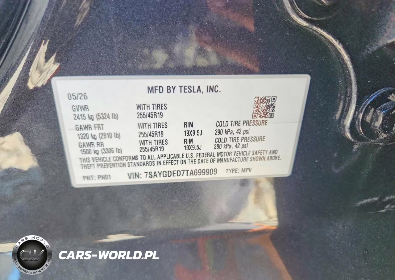 2026 Tesla Model Y VIN:7SAYGDED7TA699909 - 13