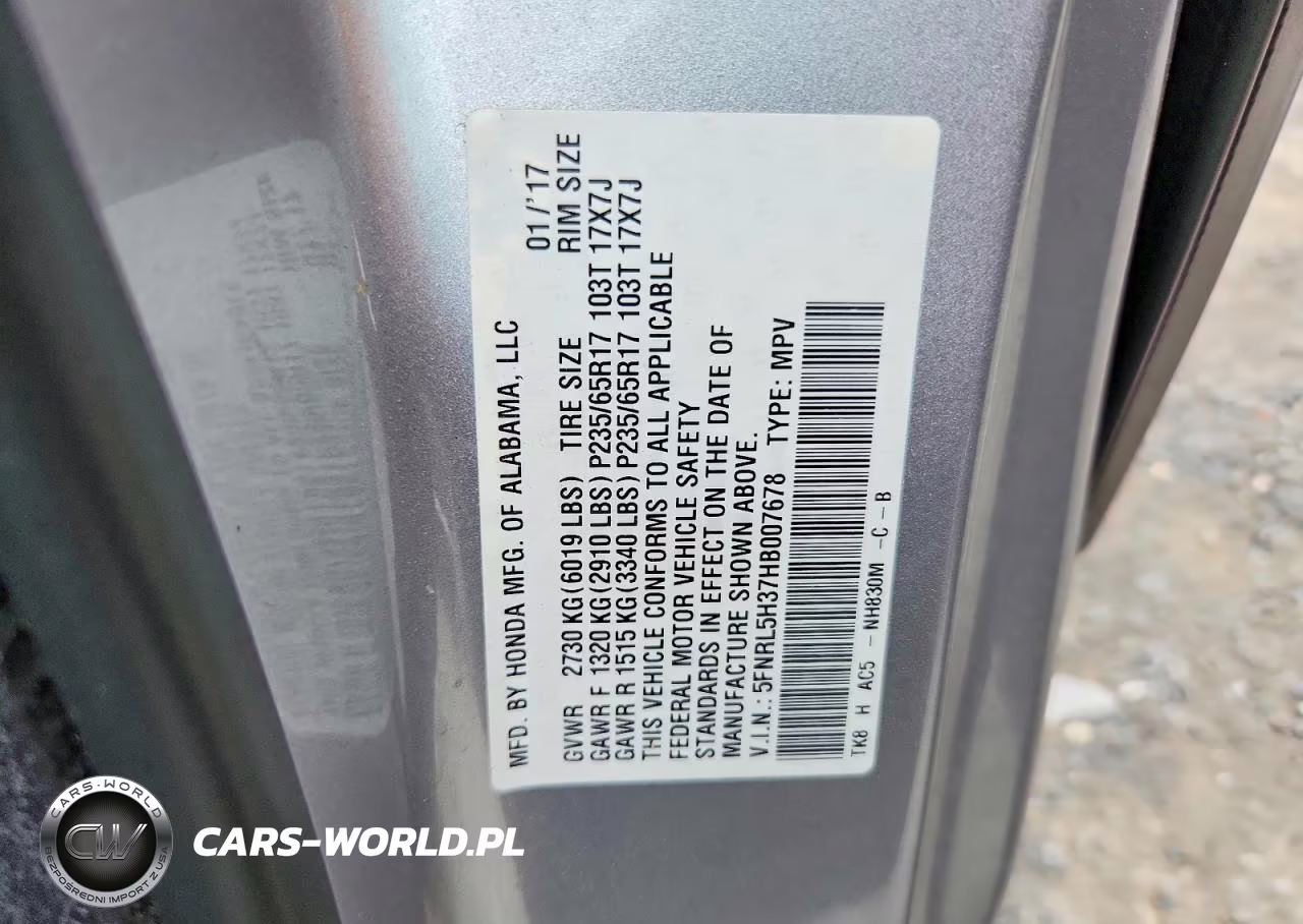 2017 Honda Odyssey Se VIN:5FNRL5H37HB007678 - 13