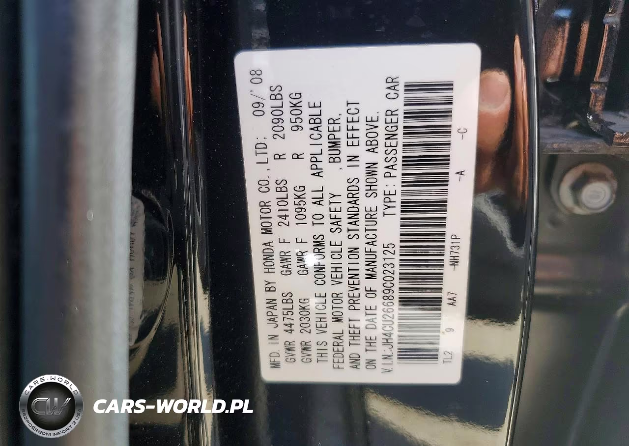 2009 Acura Tsx VIN:JH4CU26689C023125 - 12