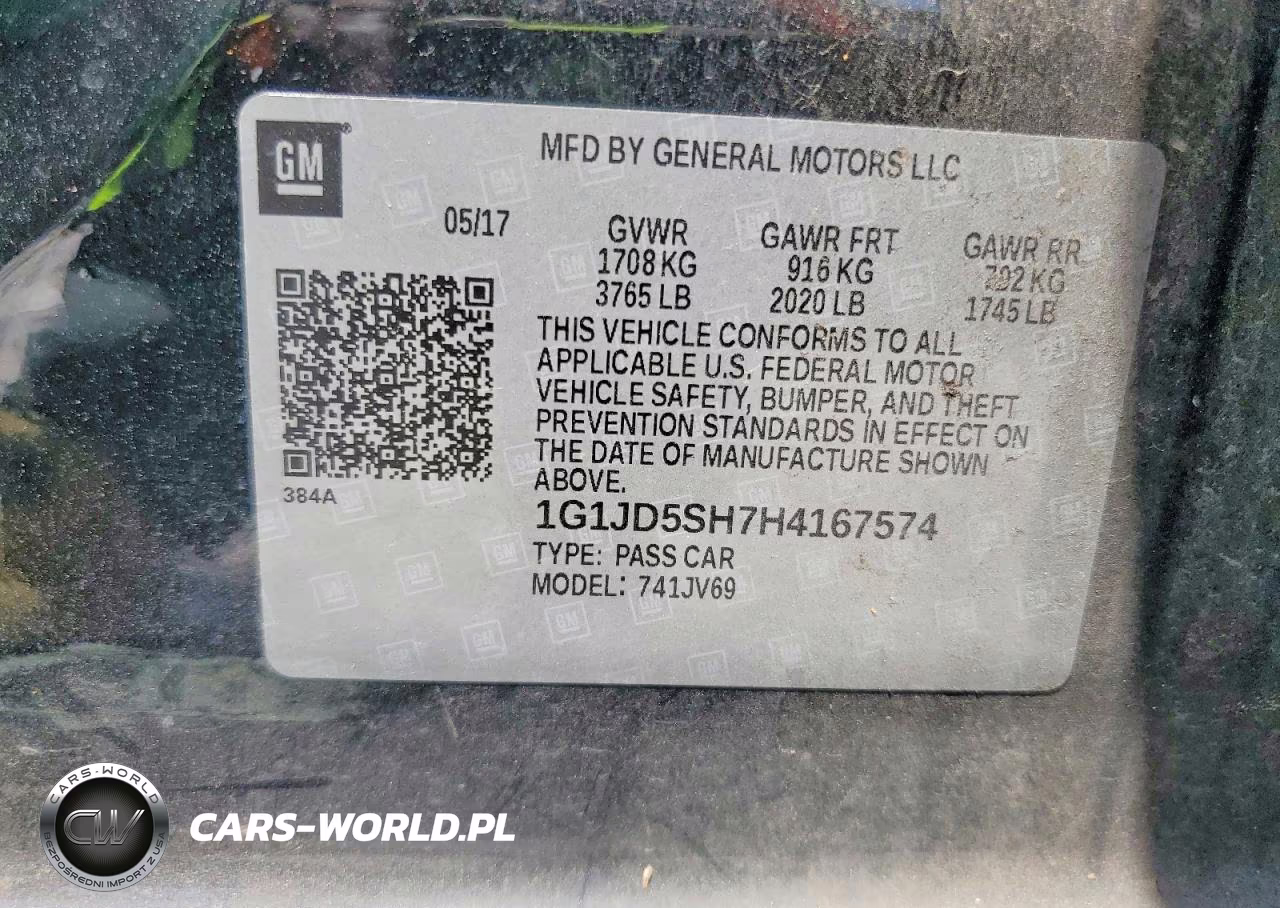 2017 Chevrolet Sonic Lt VIN:1G1JD5SH7H4167574 - 12