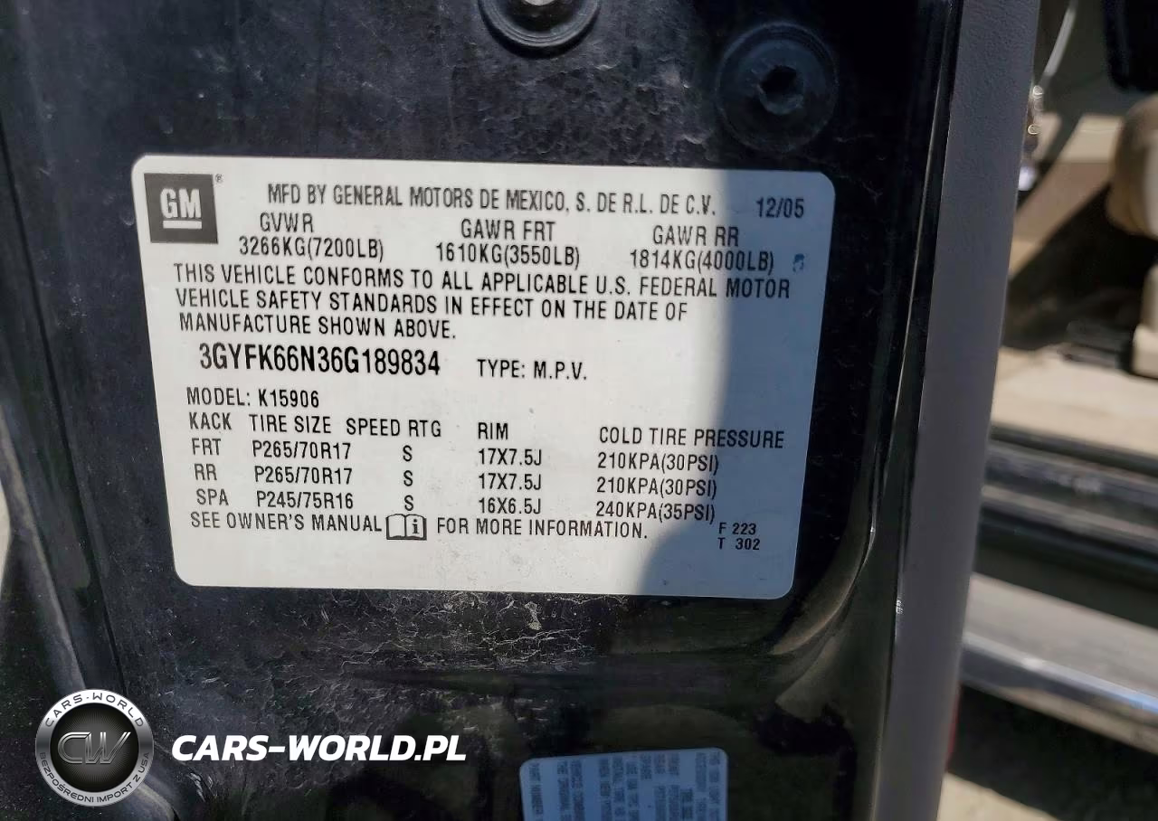 2006 Cadillac Escalade Esv VIN:3GYFK66N36G189834 - 13