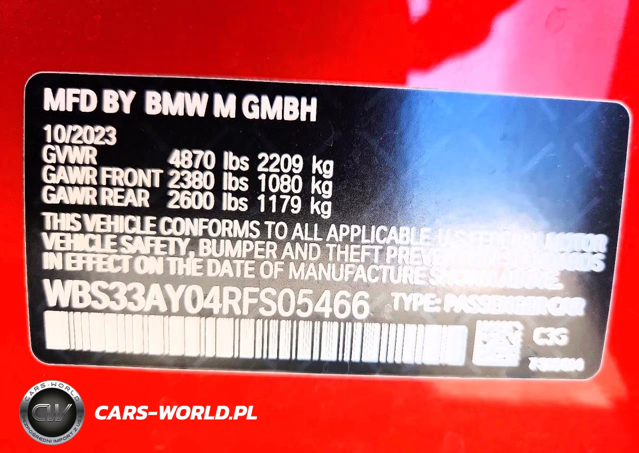 2024 BMW M3 Competition VIN:WBS33AY04RFS05466 - 12