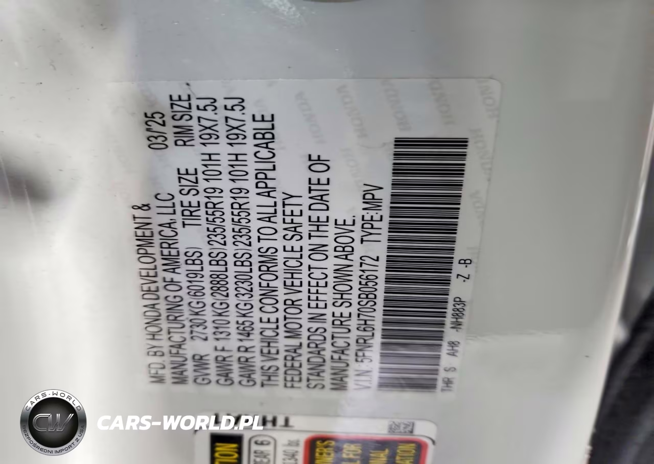 2025 Honda Odyssey Sport-L VIN:5FNRL6H70SB056172 - 14