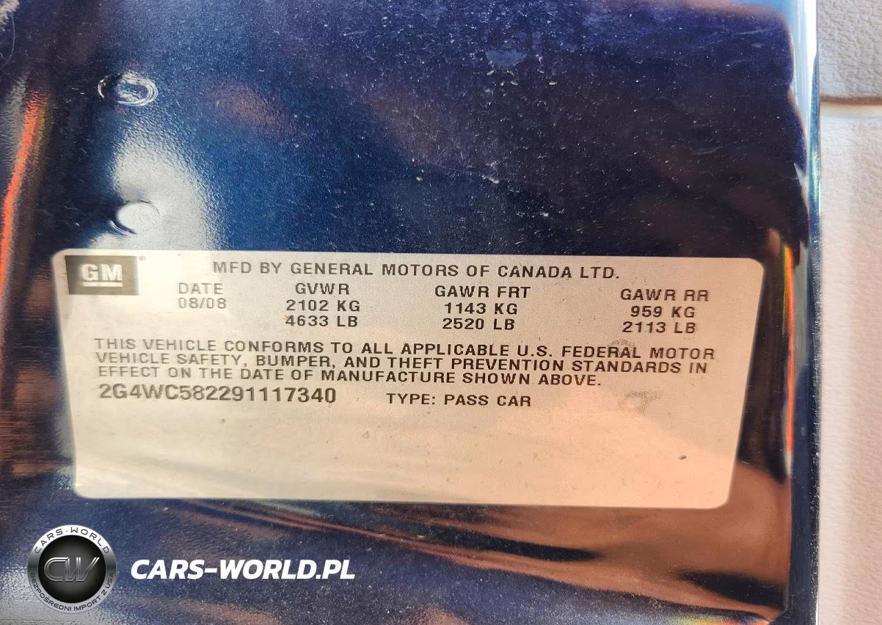 2009 Buick Lacrosse Cx VIN:2G4WC582291117340 - 12