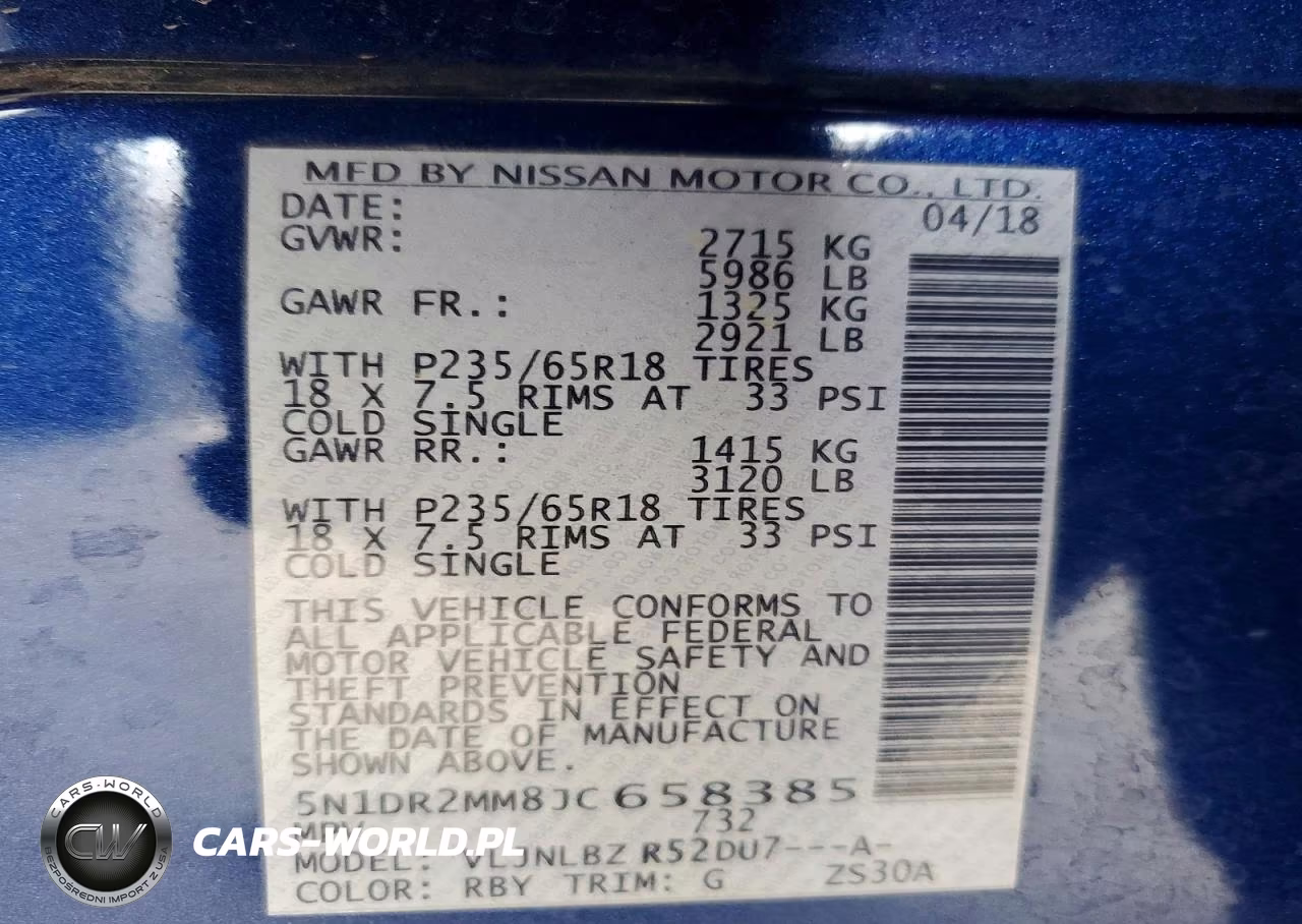 2018 Nissan Pathfinder S VIN:5N1DR2MM8JC658385 - 13