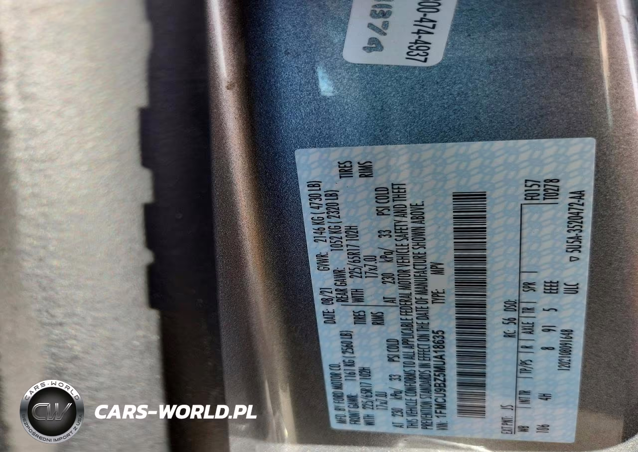 2021 Ford Escape Se VIN:1FMCU9BZ5MUA18635 - 13