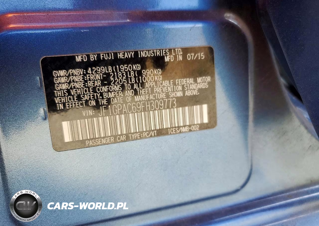 2015 Subaru Impreza Premium VIN:JF1GPAC69FH309773 - 14
