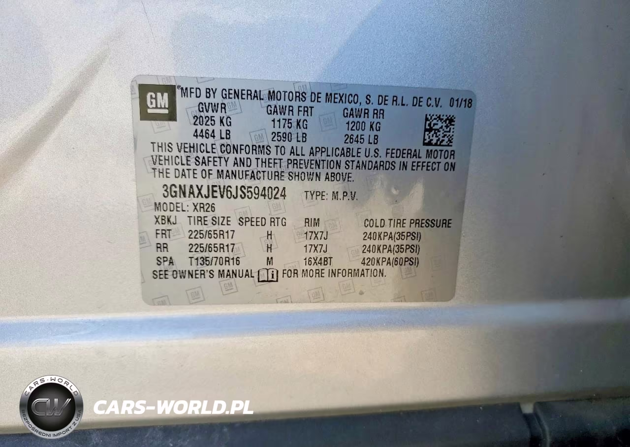 2018 Chevrolet Equinox Lt VIN:3GNAXJEV6JS594024 - 13