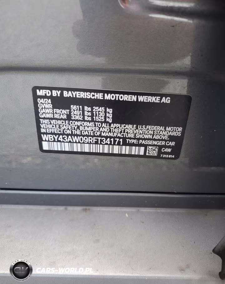 2023 BMW I4 Edrive 35 VIN:WBY43AW09RFT34171 - 12