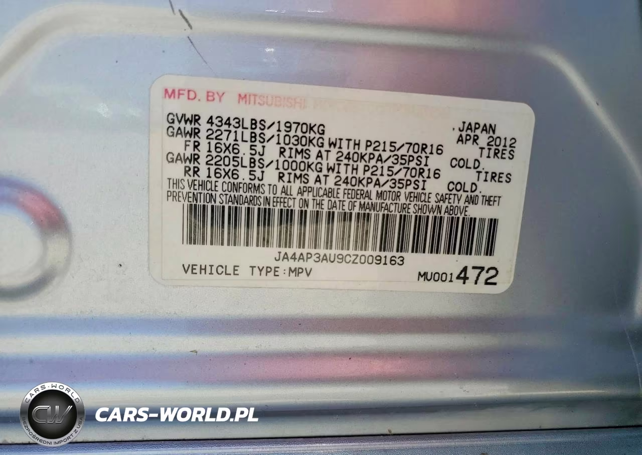 2012 Mitsubishi Outlander Sport Es VIN:JA4AP3AU9CZ009163 - 13
