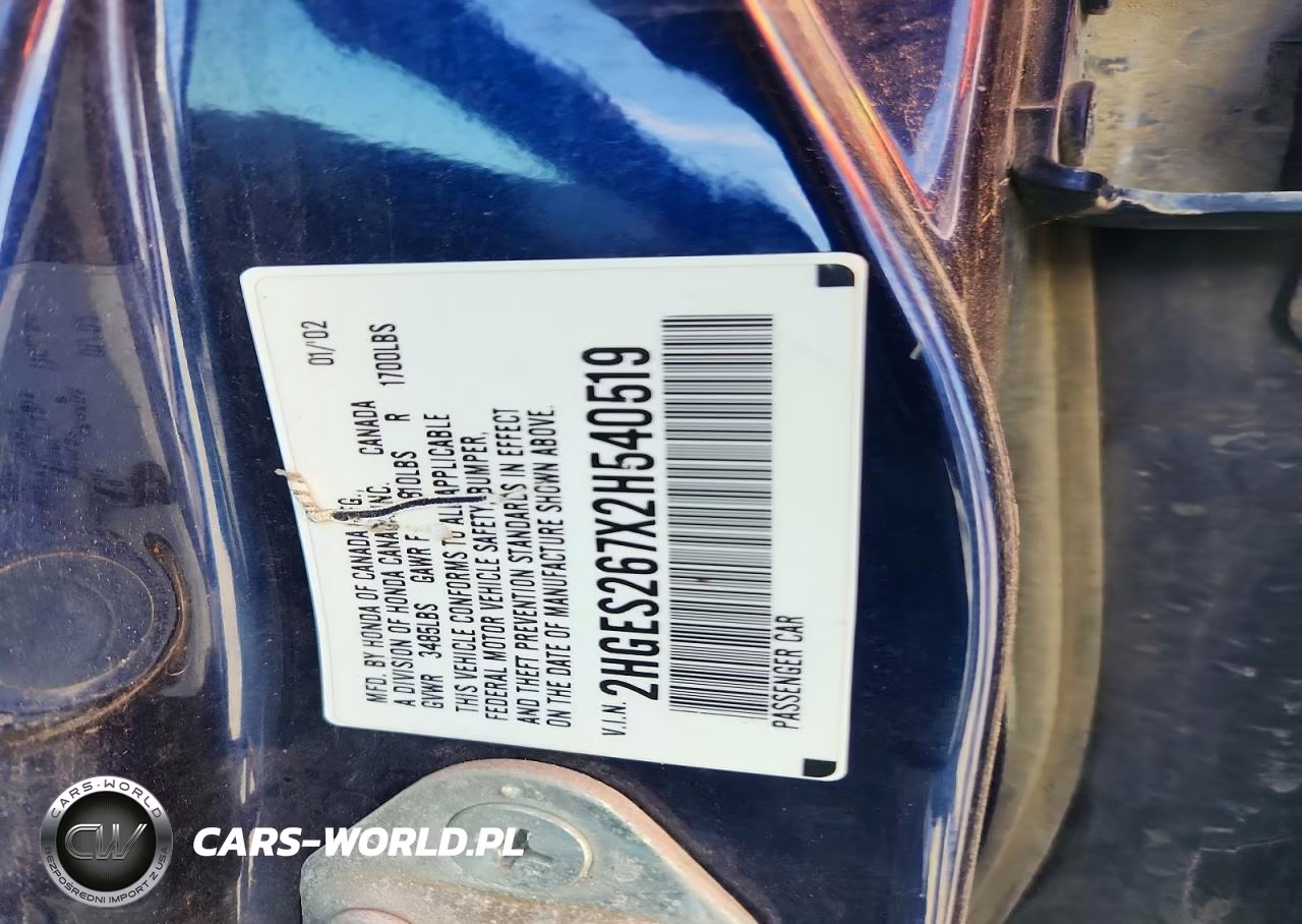 2002 Honda Civic Ex VIN:2HGES267X2H540519 - 12
