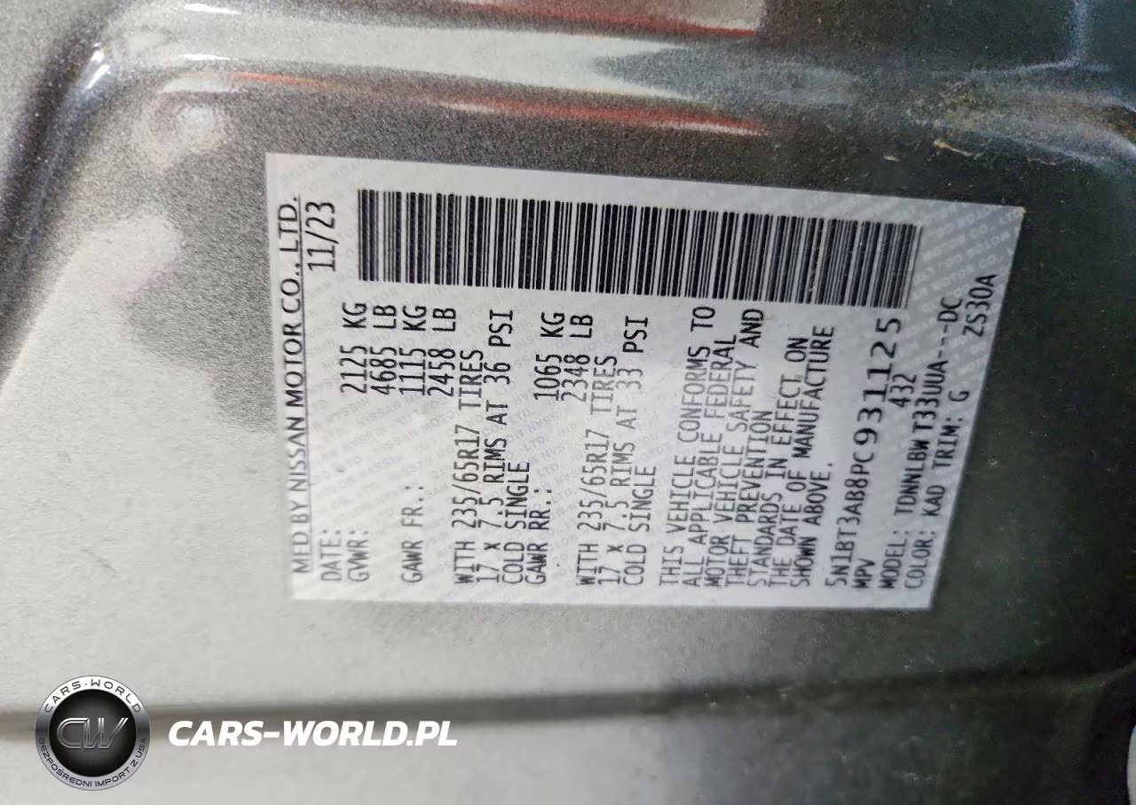 2023 Nissan Rogue S VIN:5N1BT3AB8PC931125 - 13