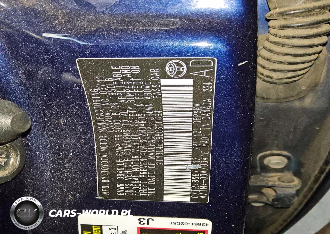 2011 Toyota Corolla S VIN:2T1BU4EE9BC600694 - 12