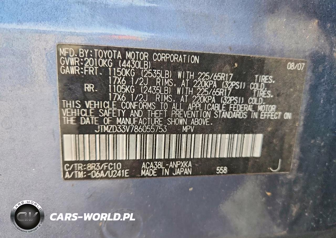 2008 Toyota Rav4 VIN:JTMZD33V786055753 - 13