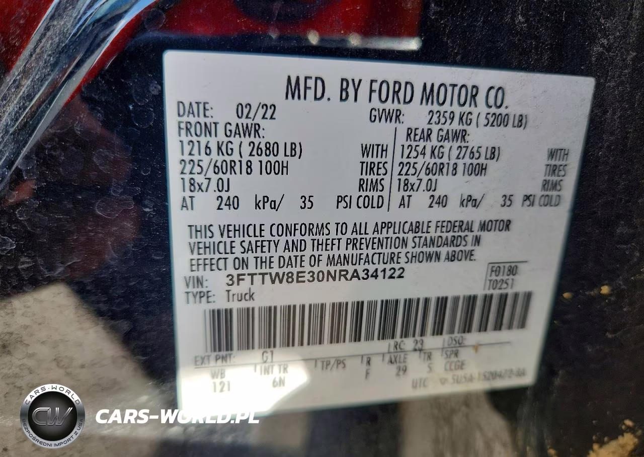 2022 Ford Maverick Xl VIN:3FTTW8E30NRA34122 - 12