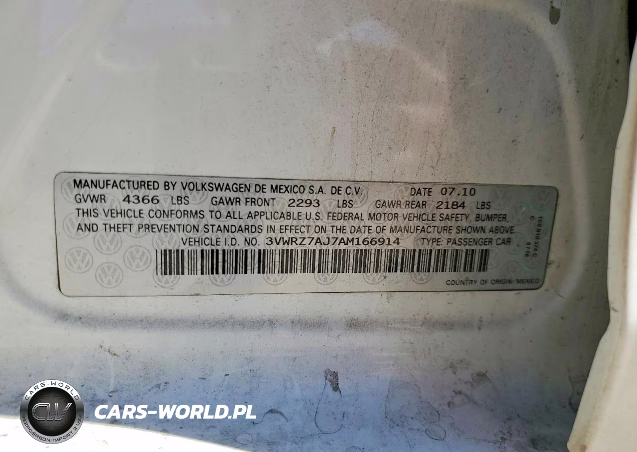 2010 Volkswagen Jetta Se VIN:3VWRZ7AJ7AM166914 - 12