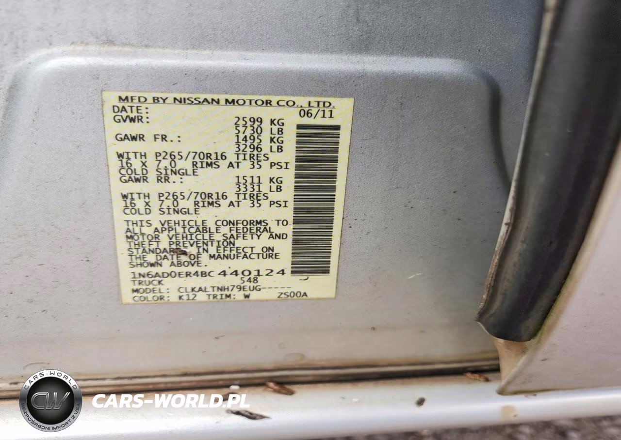 2011 Nissan Frontier S VIN:1N6AD0ER4BC440124 - 12
