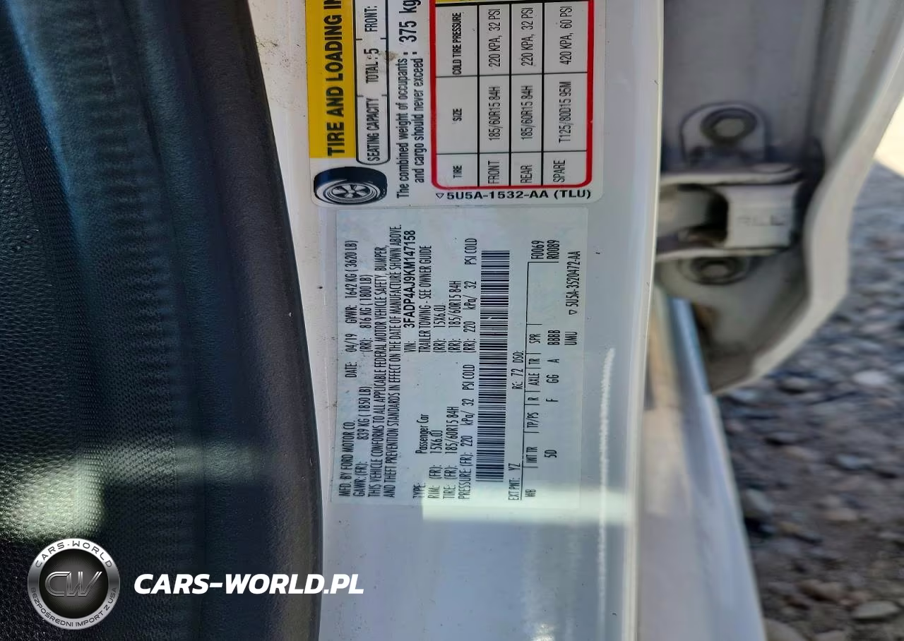 2019 Ford Fiesta S VIN:3FADP4AJ9KM147158 - 12