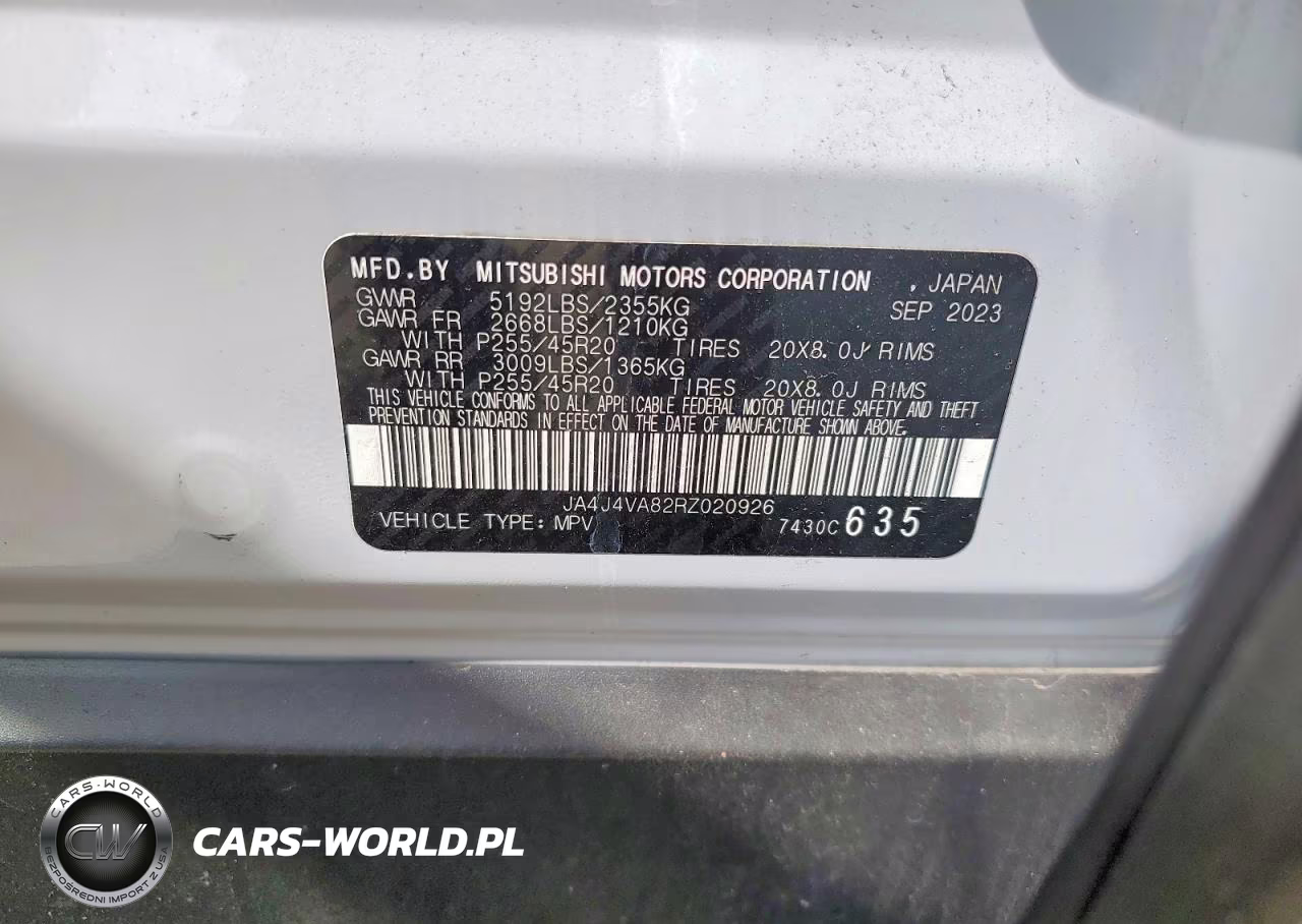 2024 Mitsubishi Outlander Se VIN:JA4J4VA82RZ020926 - 13