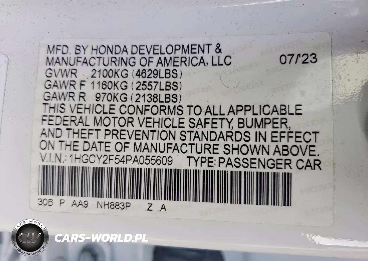 2023 Honda Accord Hybrid Sport VIN:1HGCY2F54PA055609 - 13