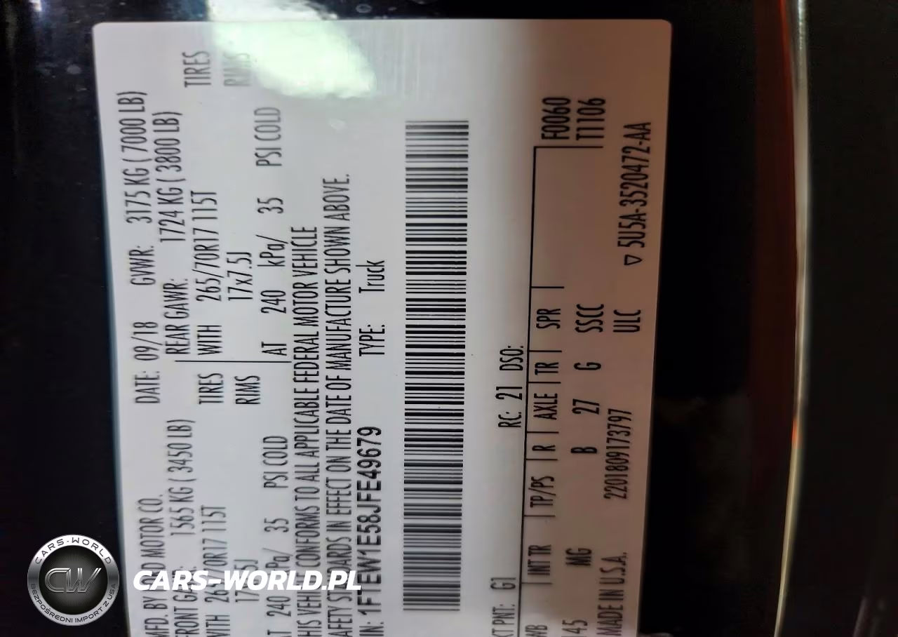 2018 Ford F150 Supercrew VIN:1FTEW1E58JFE49679 - 12