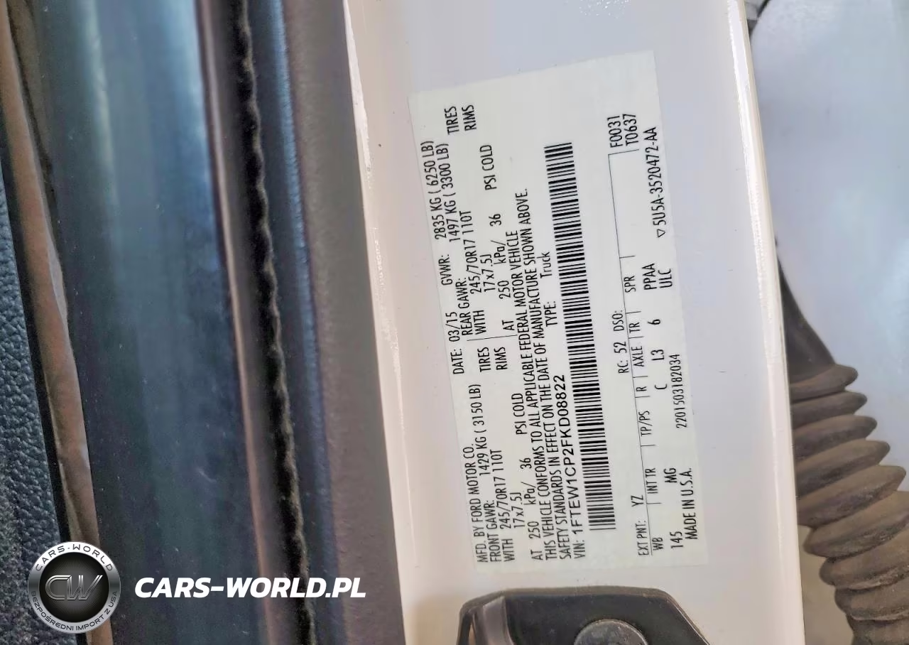 2015 Ford F150 Supercrew VIN:1FTEW1CP2FKD08822 - 12
