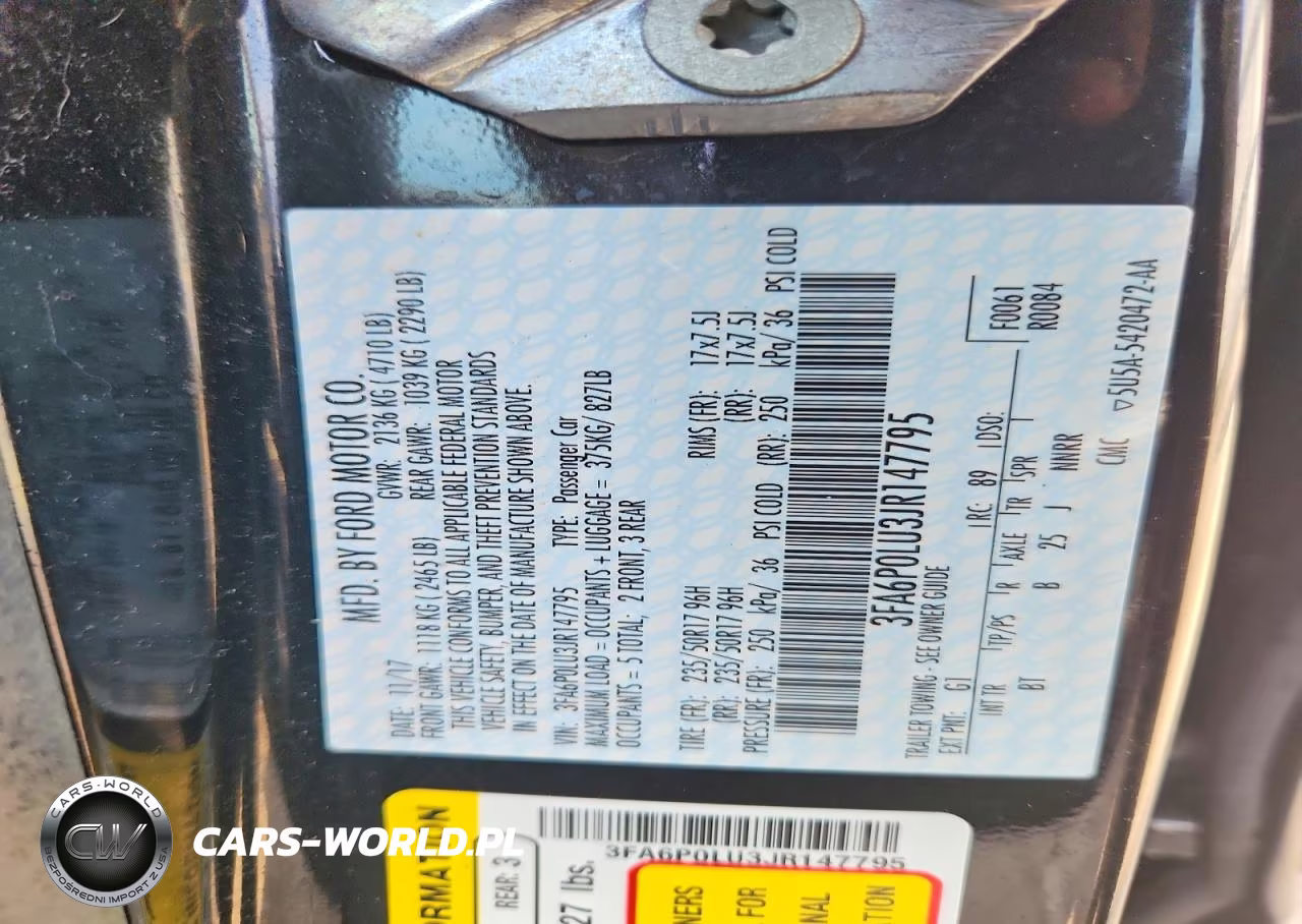 2018 Ford Fusion Se Hybrid VIN:3FA6P0LU3JR147795 - 13