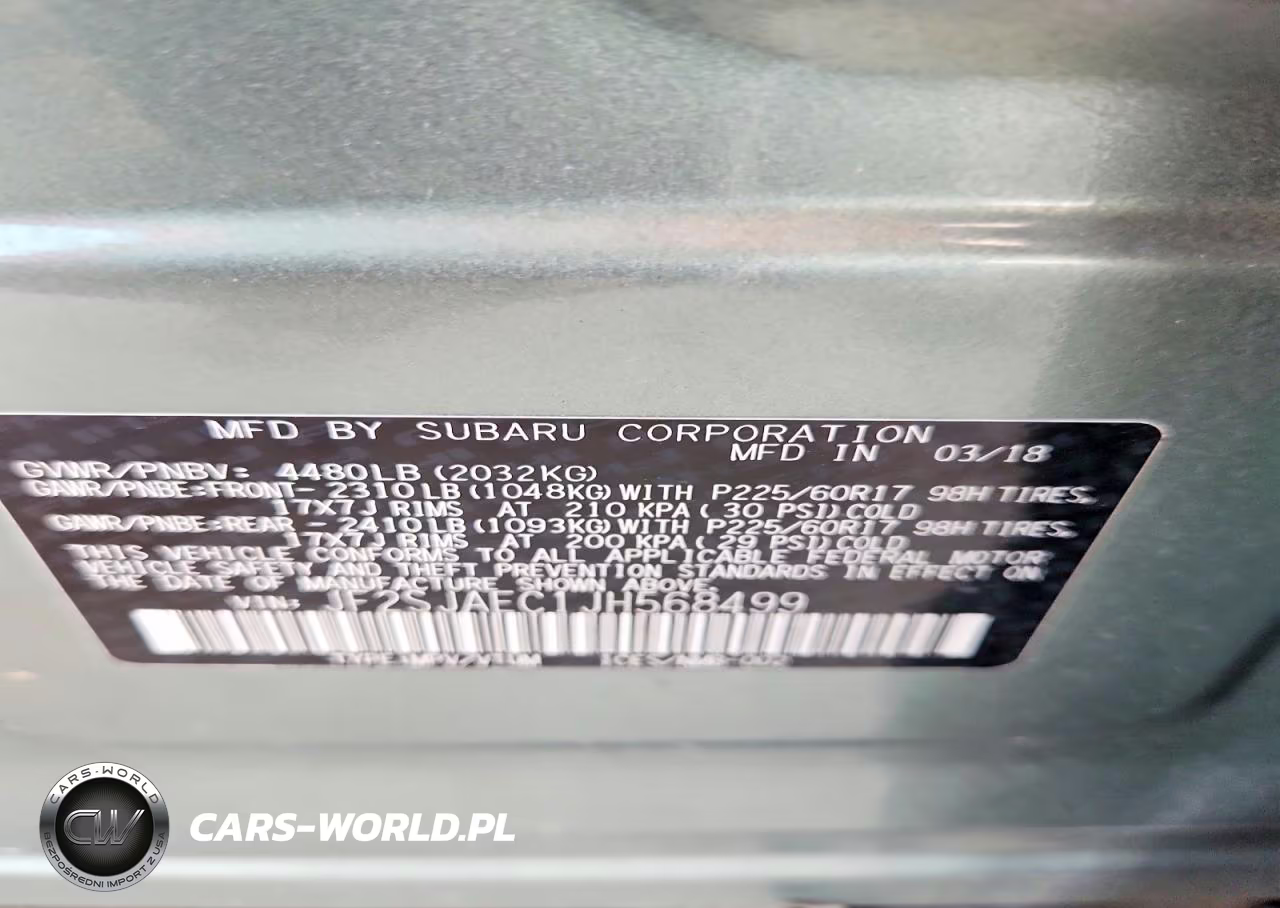 2018 Subaru Forester 2.5I Premium VIN:JF2SJAEC1JH568499 - 13