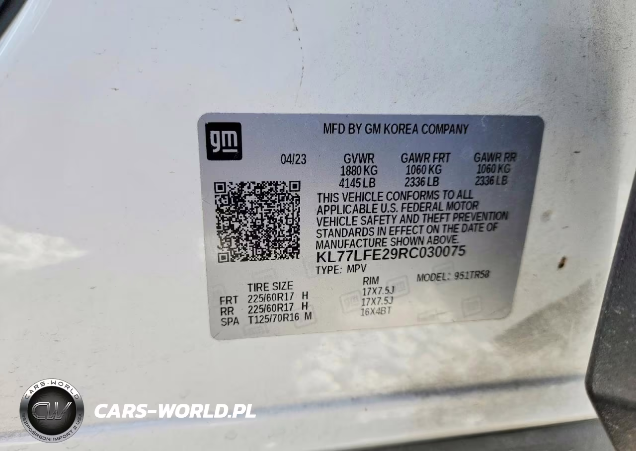 2024 Chevrolet Trax Ls VIN:KL77LFE29RC030075 - 14