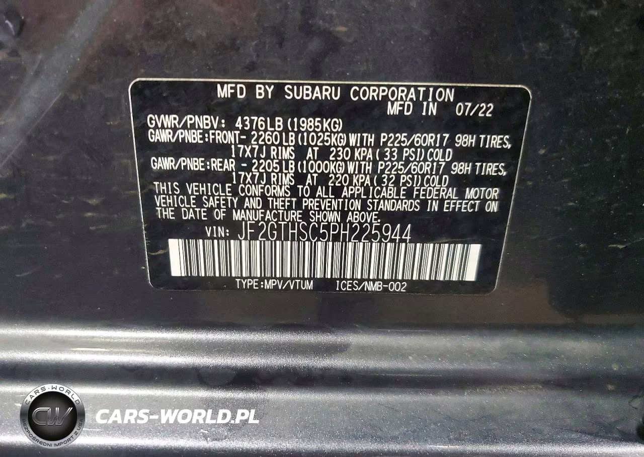 2023 Subaru Crosstrek Sport VIN:JF2GTHSC5PH225944 - 13