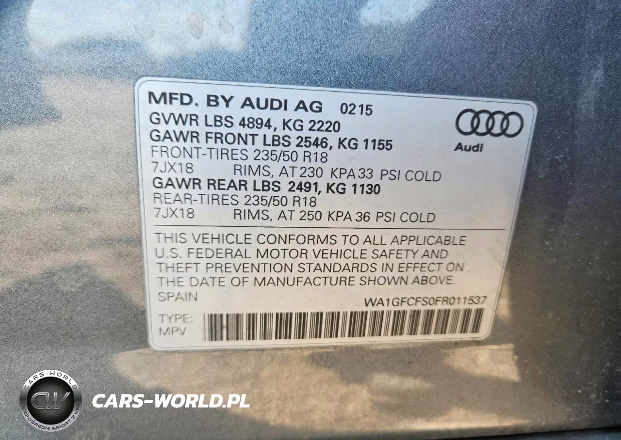 2015 Audi Q3 Prestige VIN:WA1GFCFS0FR011537 - 12