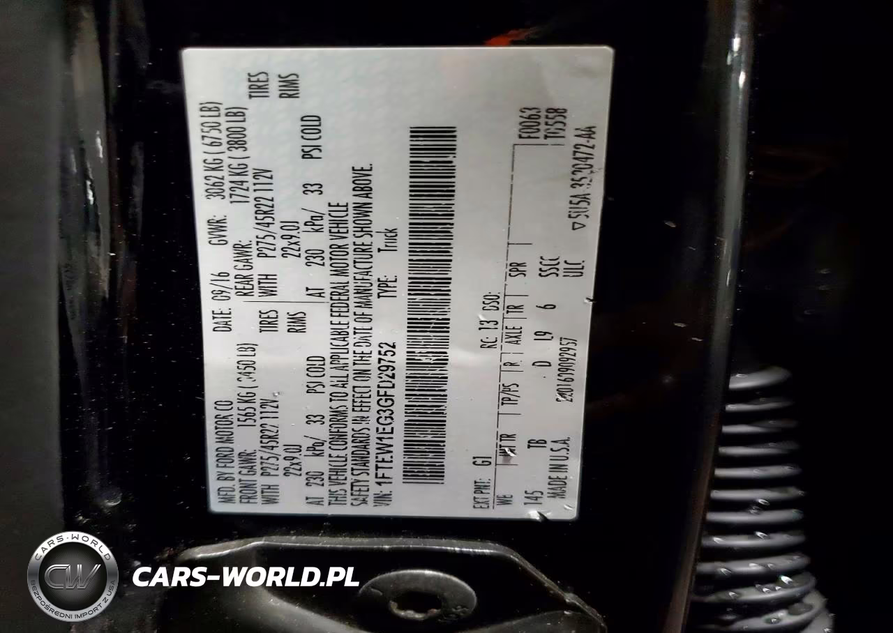 2016 Ford F150 Supercrew VIN:1FTEW1EG3GFD29752 - 13