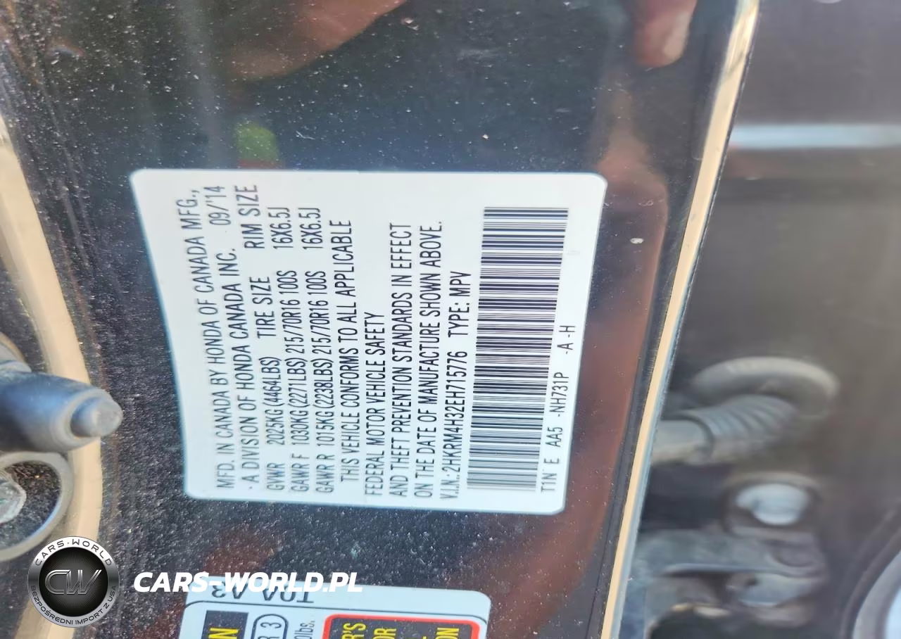 2014 Honda Cr-V Lx VIN:2HKRM4H32EH715776 - 13