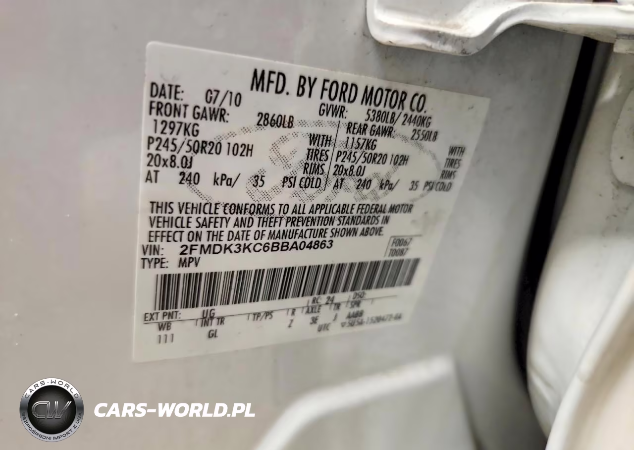 2011 Ford Edge Limited VIN:2FMDK3KC6BBA04863 - 13