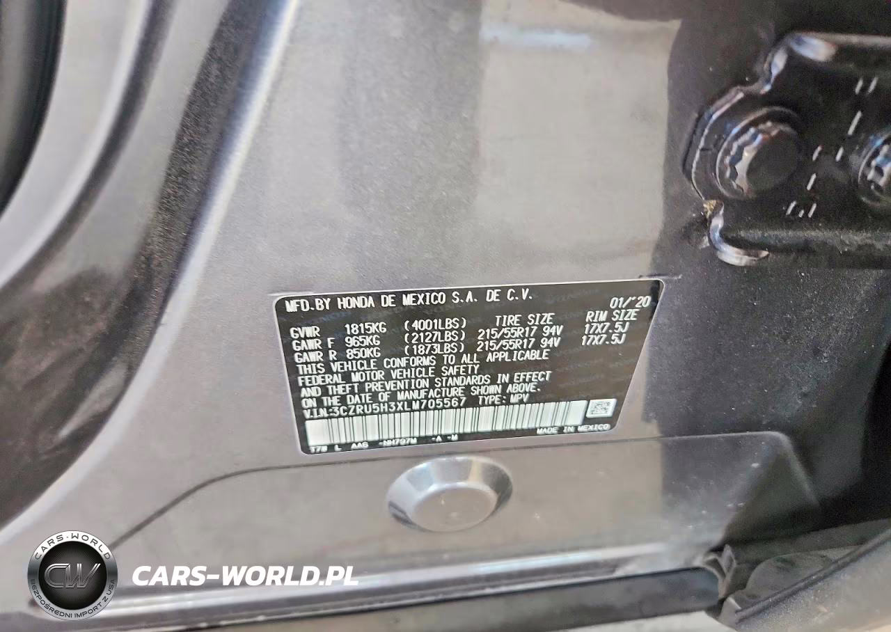 2020 Honda Hr-V Lx VIN:3CZRU5H3XLM705567 - 13