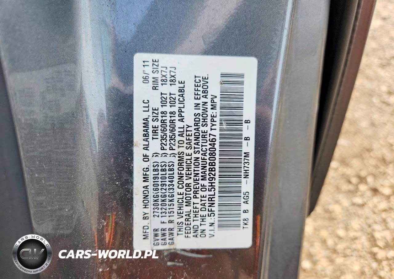 2011 Honda Odyssey Touring VIN:5FNRL5H92BB080467 - 12