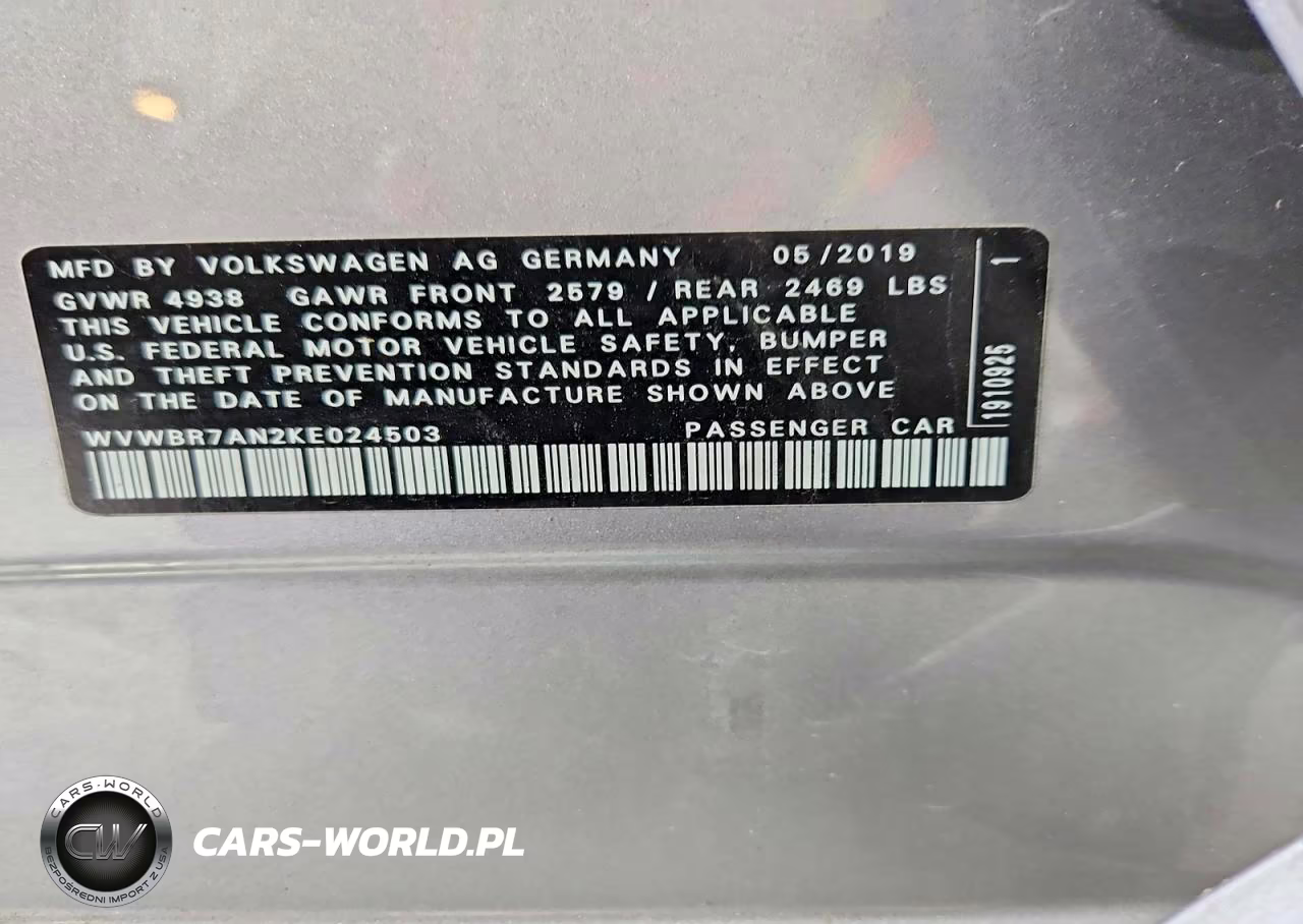 2019 Volkswagen Arteon Se VIN:WVWBR7AN2KE024503 - 12