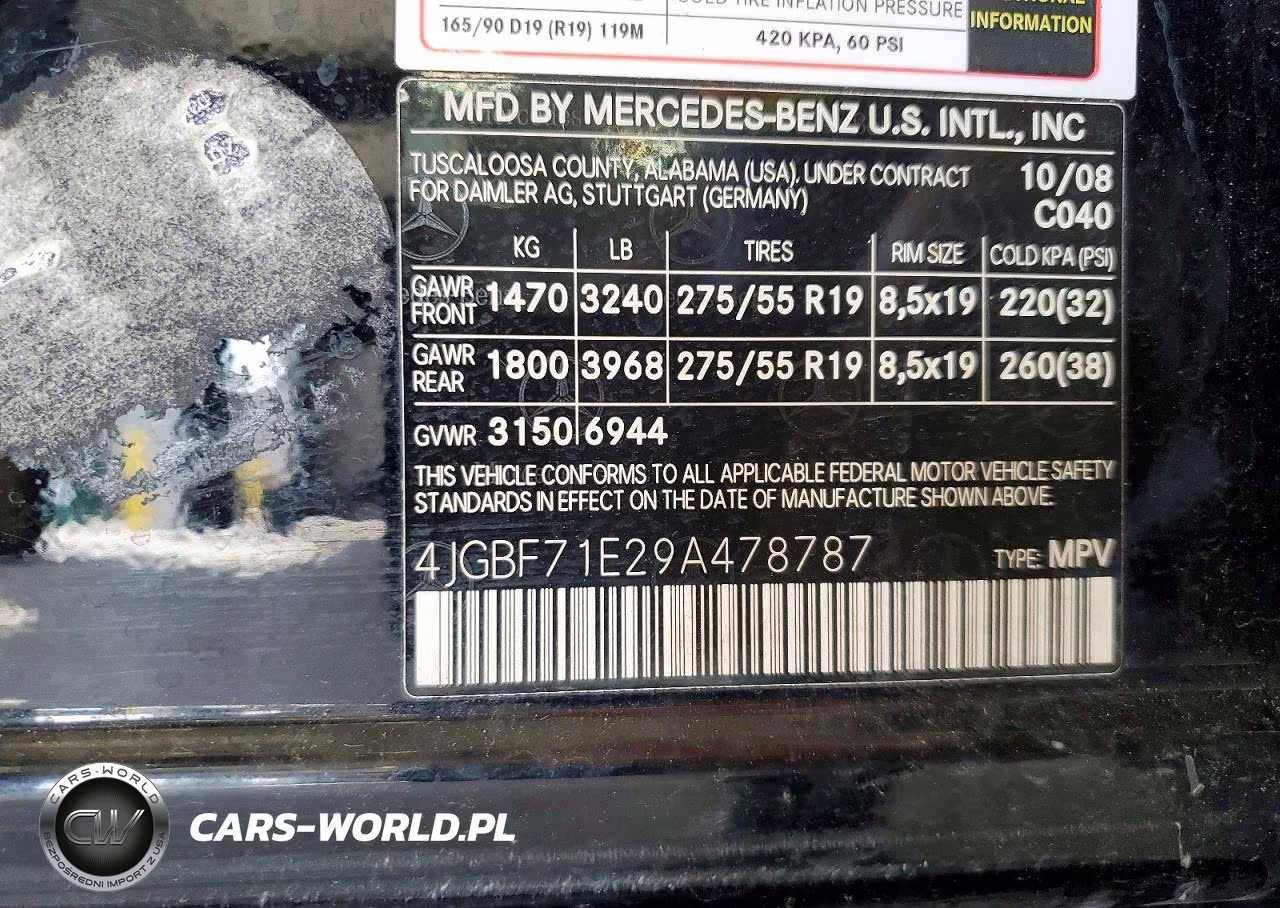 2009 Mercedes-Benz Gl 450 4Matic VIN:4JGBF71E29A478787 - 13