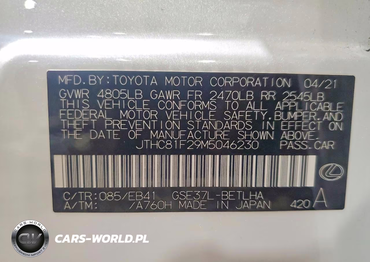 2021 Lexus Is 300 VIN:JTHC81F29M5046230 - 12