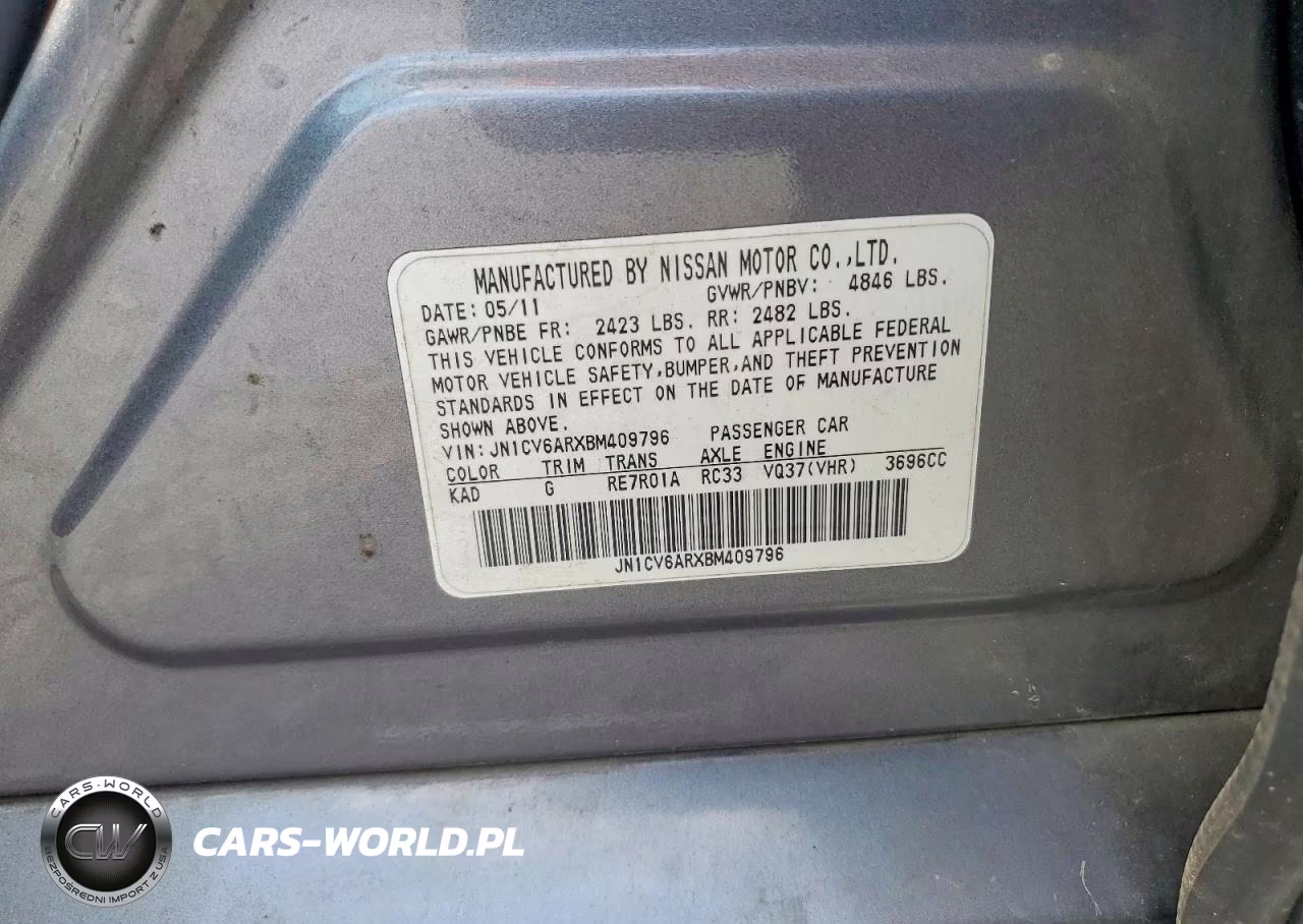 2011 Infiniti G37 VIN:JN1CV6ARXBM409796 - 12