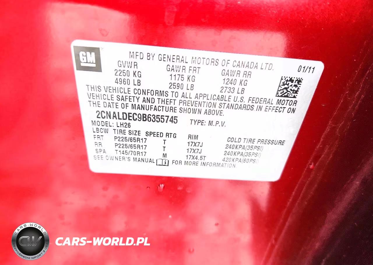2011 Chevrolet Equinox Lt VIN:2CNALDEC9B6355745 - 13