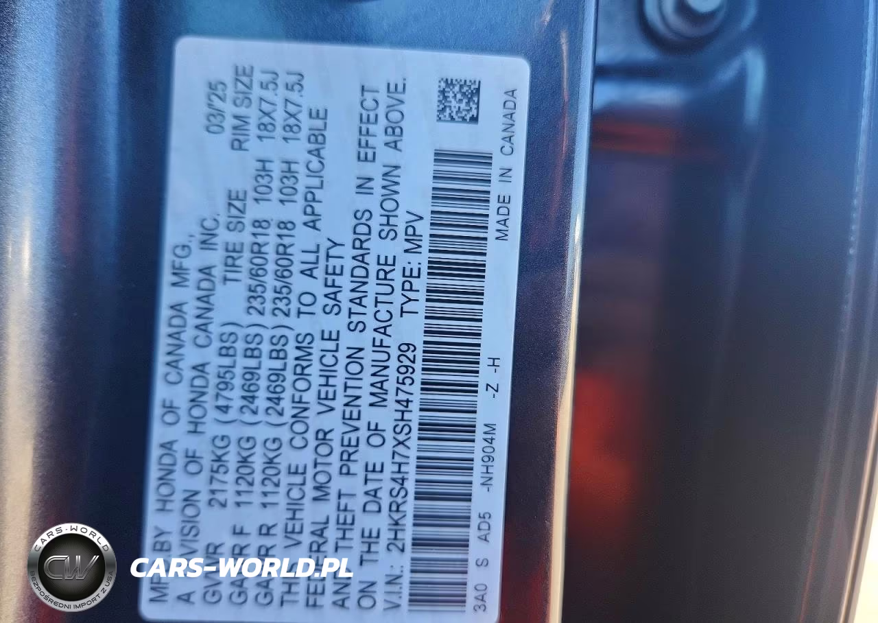 2025 Honda Cr-V Exl VIN:2HKRS4H7XSH475929 - 13